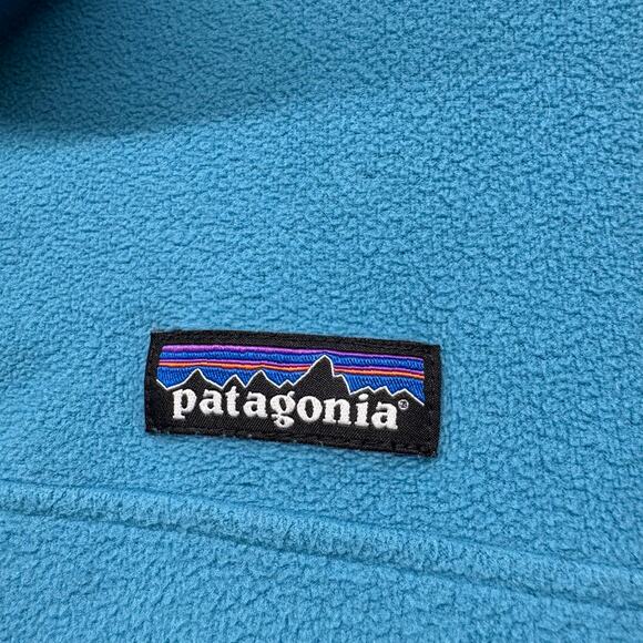 Patagonia Worn Wear Micro D Snap-T Fleece Sweatshirt Blue Size L - Picture 5 of 12